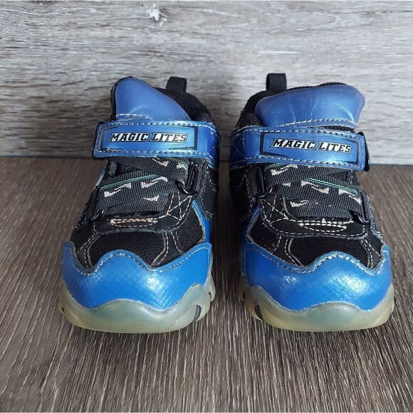 Skechers Super Hot-Lights Magic Lites Sneaker Blue Black Sz 6 - Picture 2 of 10